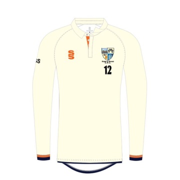 KING'S ROAD CRICKET & SOCIAL CLUB CRICKET WHITES - LONG-SLEEVED SHIRT