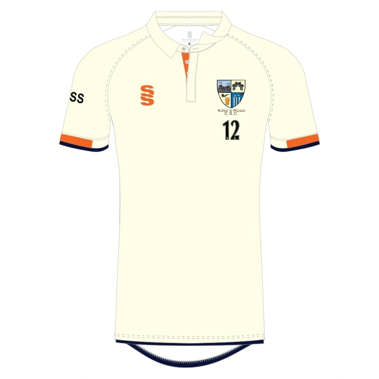 KING'S ROAD CRICKET & SOCIAL CLUB CRICKET WHITES - SHORT-SLEEVED SHIRT