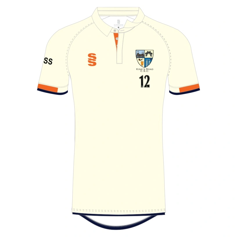 KING'S ROAD CRICKET & SOCIAL CLUB CRICKET WHITES - SHORT-SLEEVED SHIRT